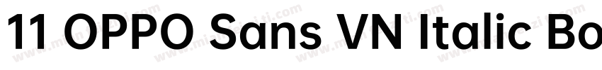 11 OPPO Sans VN Italic Bold字体转换